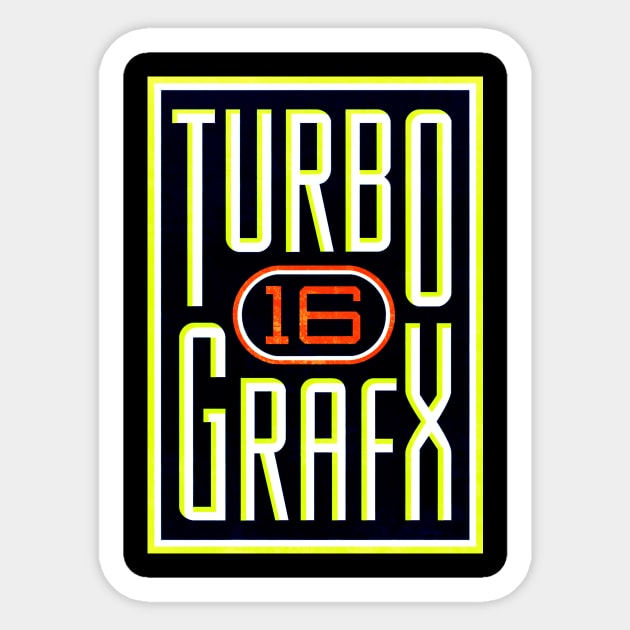 Turbografx 16 Sticker by Super Retro City